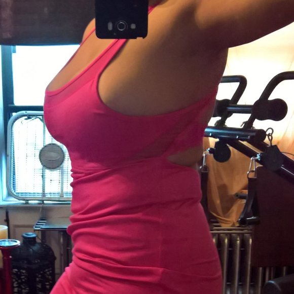 NWOT Fabletics Pink Tropez Dress XL - Picture 3 of 4